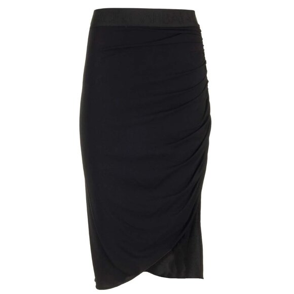 Dolce & Gabbana Drape Detailed Asymmetrical Jersey Skirt Size 42/ US 6/ S - Picture 2 of 12